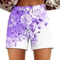 thumbnail image 2 of OIUUAK Womens Casual High Waist Denim Shorts Relaxed Fit ArtRetro Printed Shorts with Pockets, Cotton Sweat Shorts Women, Sweat Shorts Women Pack, Low Waisted Sweat Shorts, 2 of 2