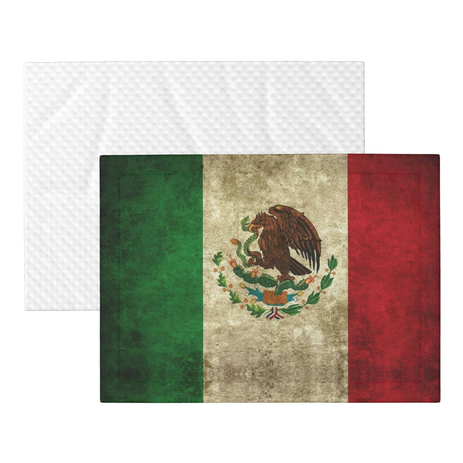 Retro-Mexico-Sacred Flag Dog Blanket Soft Warm Flannel Cat Blanket Great Pet Throw for Cats Puppy Small Medium Large Dog
