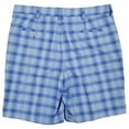thumbnail image 2 of PGA Tour Mens Dutch Blue Plaid Active Waist Performance Stretch Golf Shorts, 2 of 2