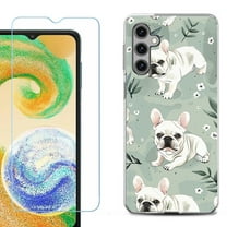 For Samsung Galaxy A16 5G Phone Case Cover, Shockproof Case with Tempered Glass Screen Protector, by OneToughShield - French Bulldog