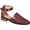 Wine, variant on Journee Womens Loreta Buckle Square Toe Loafer Flats, Widths Available