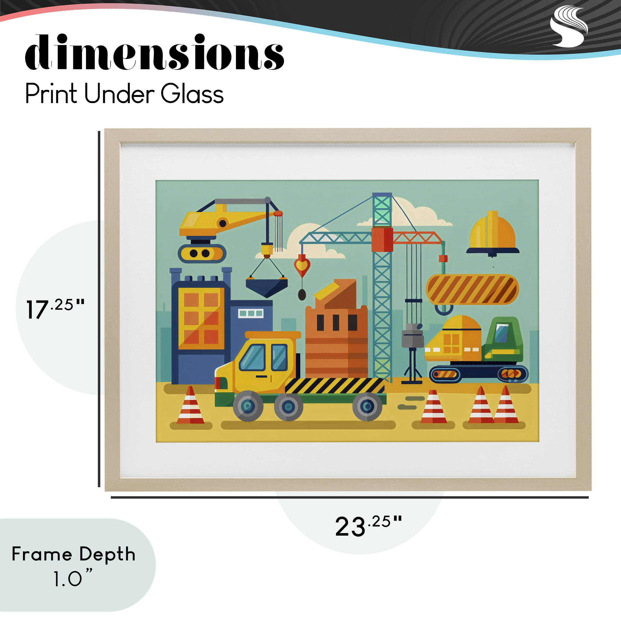 Stupell Industries Industrial Construction Site Birch Framed Print Under Glass, design by Creative Studio