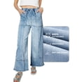 thumbnail image 6 of DOKOTOO Women's Wide Leg Jeans High Waisted Baggy Jeans for Women Stretchy Denim Pants with Drawstring and Big Pockets (Plus Sizes Available), 6 of 8