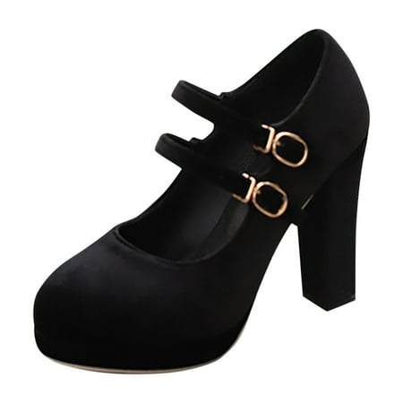 

High Heels For Women Casual Sexy Round Toe Ankle Strap Work Shoes Dress Sandals Dating Shoes Women s Toe High Heels Women Shoes Wedges High Heel High Heeled Sandals for Women Size 9 under 50 Knee High