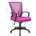 thumbnail image 2 of Homall Mid Back Office Chair Computer Ergonomic Mesh Chair Adjustable Mesh Chair with Armrest, Pink, 2 of 2