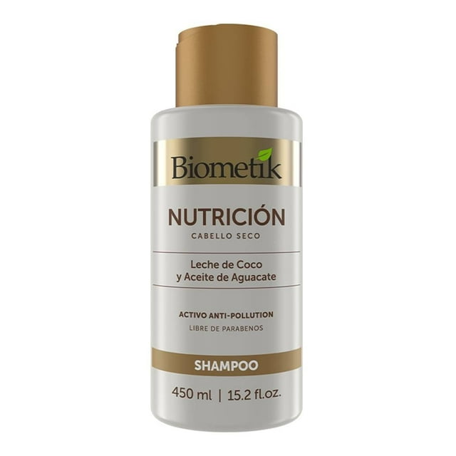 Shampoo Biometík Nutrición leche de coco y aceite de aguacate 450 ml