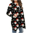 thumbnail image 6 of Guieoi Jackets for Women Clearance under $10.00 Ladies' Fashionable Christmas Printed Long Sleeved Cardigan Jacket Top Black Black*Friday/Cyber*Monday Clearance, 6 of 6
