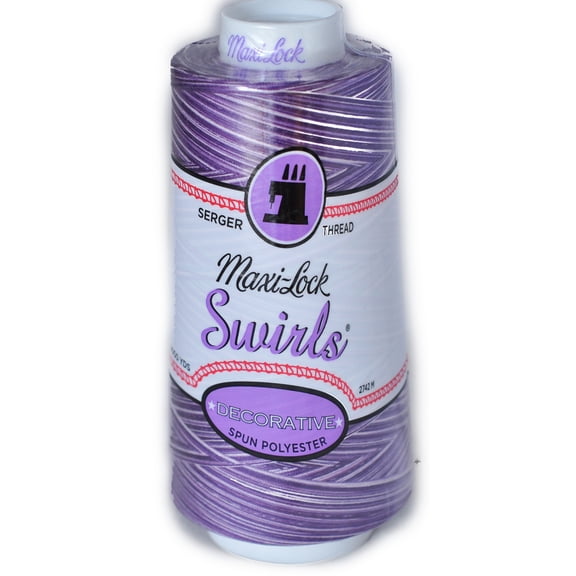 Maxi Lock Swirls Purple Berry Wave Serger Thread  53-M58