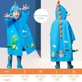 thumbnail image 3 of hirigin Children Girls Boys Raincoats, 3D Cartoon Animals Kids Rain Jacket, Primary School Cute Outwear/Jumpsuit Style Poncho Rain Gear, 3 of 5