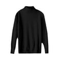 thumbnail image 5 of Wool Sweaters for Women 2024 New Merino Wool Long Sleeve Mock Neck Soft Warm Knit Jumpers Seamless Pullover Sweater Black XL, 5 of 5