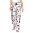 thumbnail image 1 of Balery Tulips Flowers Pantalones de pijama para mujer, pijamas ultraligeros, pantalones de estar por casa-3X-Large, 1 of 6