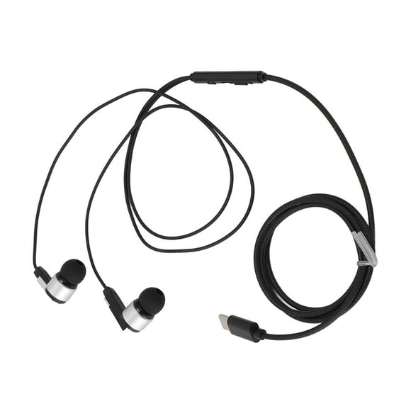 USB C Wired Earbuds, Stereo Bass Comfortable USB C Headphones Noise Canceling High Sensitivity With Microphone For Smartphone