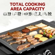 Royal Gourmet GB3000H 28-Inch 3-Burner Gas Griddle in Black, Griddle with Collapsible Side Shelves, 39,000 BTU