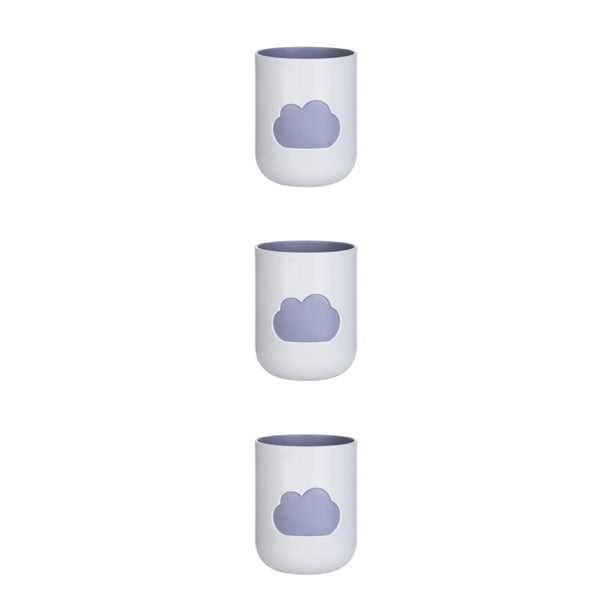 Billuyoard Taza de enjuague bucal Simple nubes de doble capa tazas de portátiles multiusos soporte de moda de dibujos animados regalos de pareja Type1 NO1