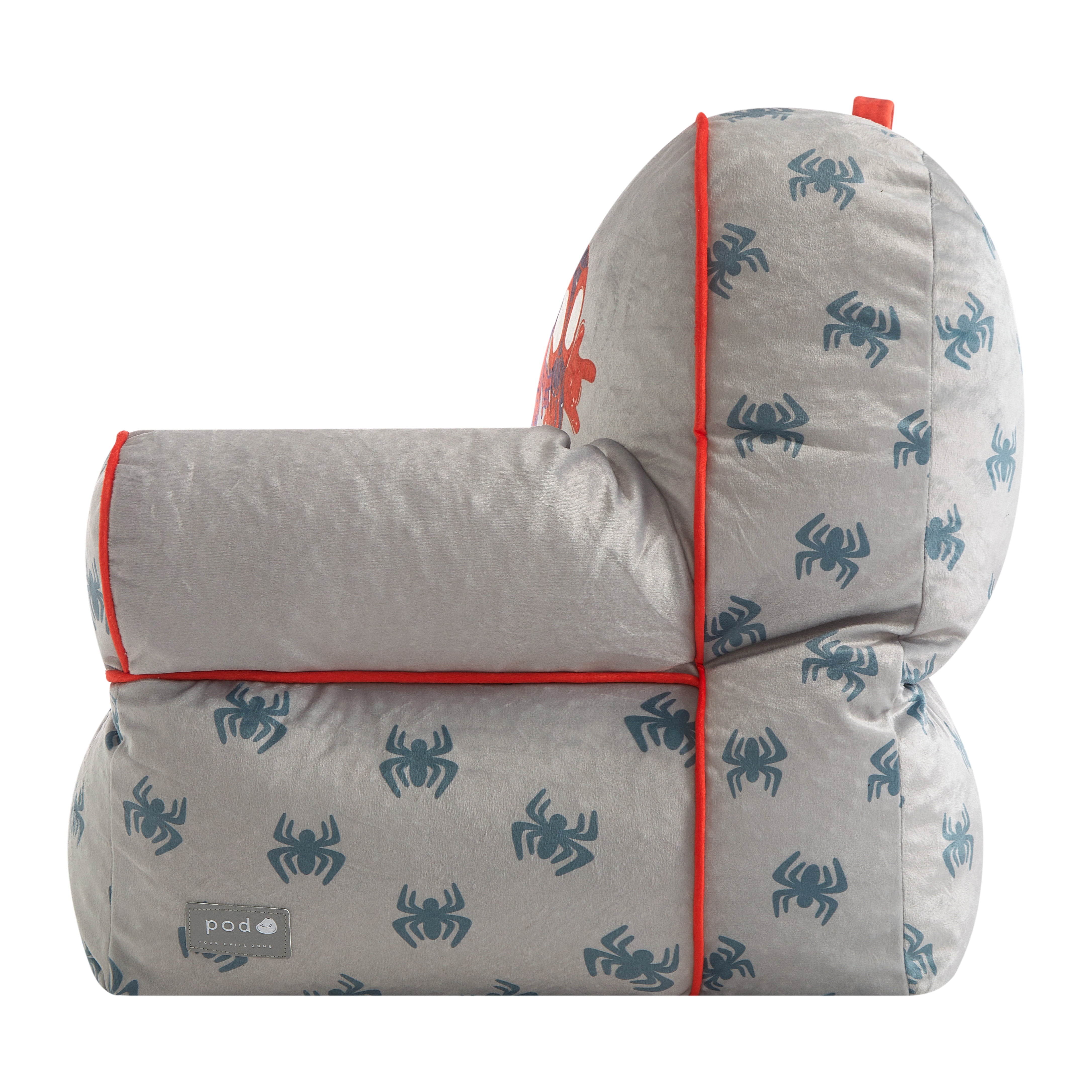 Spidey & Friends Toddler Square Bean Bag Chair, Grey