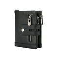 thumbnail image 2 of Cartera para Hombre Qarigey Monedero Corto Vintage Negro, 2 of 6