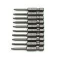 thumbnail image 2 of TMAX 10 pc T8 Torx Star Head Screwdriver Bit Set, S2 Steel 6 Point T-8 Reduced Round Shaft Screwdriver Insert Bits Hex Shank, 2 of 4