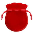 thumbnail image 2 of Bolsas Chicas de Terciopelo VelvtyRed 3Pzas Rojo 7x9cm Terciopelo Bolsa en Forma de Calabaza., 2 of 2