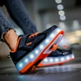 thumbnail image 6 of YUNICUS Kids LED USB Charging Roller Skate Shoes with Wheel Shoes Light up Roller Shoes Rechargeable Roller Sneakers, 6 of 7