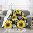thumbnail image 2 of XMXT Flannel Throw Blanket for Couch, Sunflower Realistic Coloring Bed Sofa Decor Blankets for Home Bedroom, 40 x 30 inches, 2 of 9