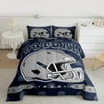 thumbnail image 2 of jejeloiu American Rugby Football Full Size Comforter Sets,Boys Ball Sport Bedding Sets For Kids Reversible 3 Pieces, 2 of 8