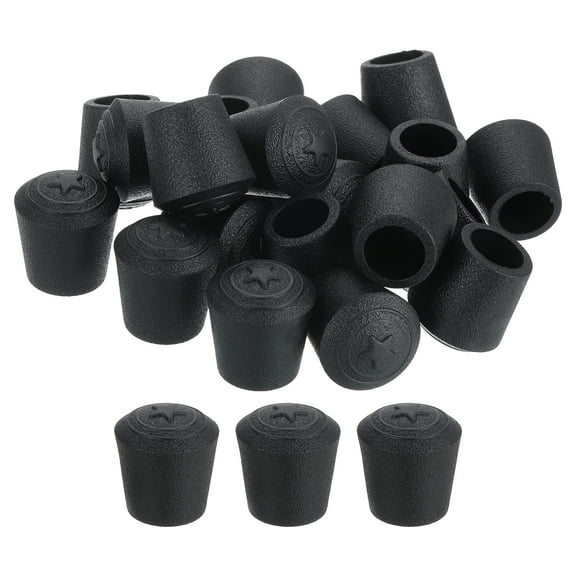 Uxcell 20Pcs Chair Leg Tips Caps, 1/2" Non-Slip Feet End Caps Cover, Arc Chair Leg Floor Protectors, Black