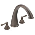 thumbnail image 2 of Kingsley Brushed Nickel Two-handle Roman Tub Faucet, 2 of 2
