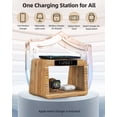 thumbnail image 5 of Alarm Clock with Wireless Charging Station,Compatible with iPhone Airpod Apple Watch, 3 in 1 Magnetic Charger with Dimmable Night Light,Bamboo Phone Charging Dock, Gifts For Men, 5 of 9