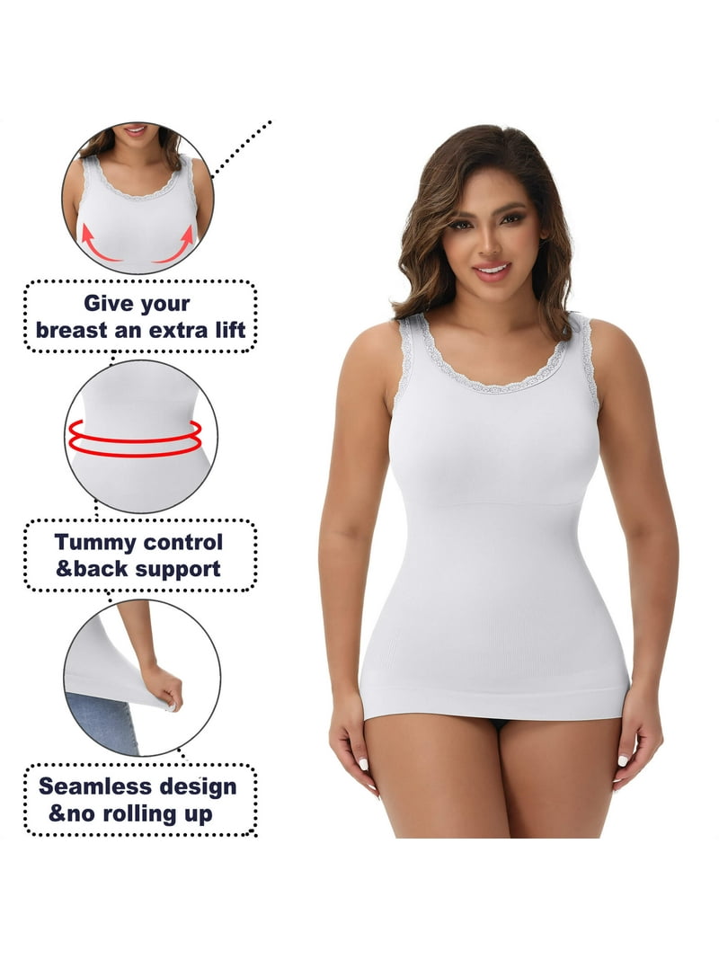 ANYFIT WEAR Lace Cami Shapewear Tank Tops for Women Tummy Control