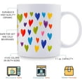 thumbnail image 6 of Cute Colorful Heart Aesthetic 11oz Coffee Mug - Love You Mug Christmas Mug Birthday Gifts for Women Mom Girlfriend Aunt Sister Coworker, 6 of 6