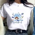 thumbnail image 1 of Puntoco, camiseta para mujer, tops casuales de verano, tops coreanos con estampado de patrón bonito de estilo Harajuku Puntoco Puntoco-3023, 1 of 9