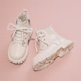 thumbnail image 5 of JTieacloth Girls Ankle Booties Girls Short Boots Elastic Side Zipper Pull On Winter Casual Shoes Leather Upper Non Design Footwear For Daily Wear,White, 5 of 6