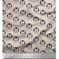 thumbnail image 1 of Soimoi Poly Georgette Fabric Circle & French Bull Dog Print Fabric by The Yard 42 Inch Wide, 1 of 1