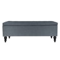 thumbnail image 3 of Abble 45" Navy Blue Fabric Upholstered Tufted Flip Top Storage Bench, 3 of 5