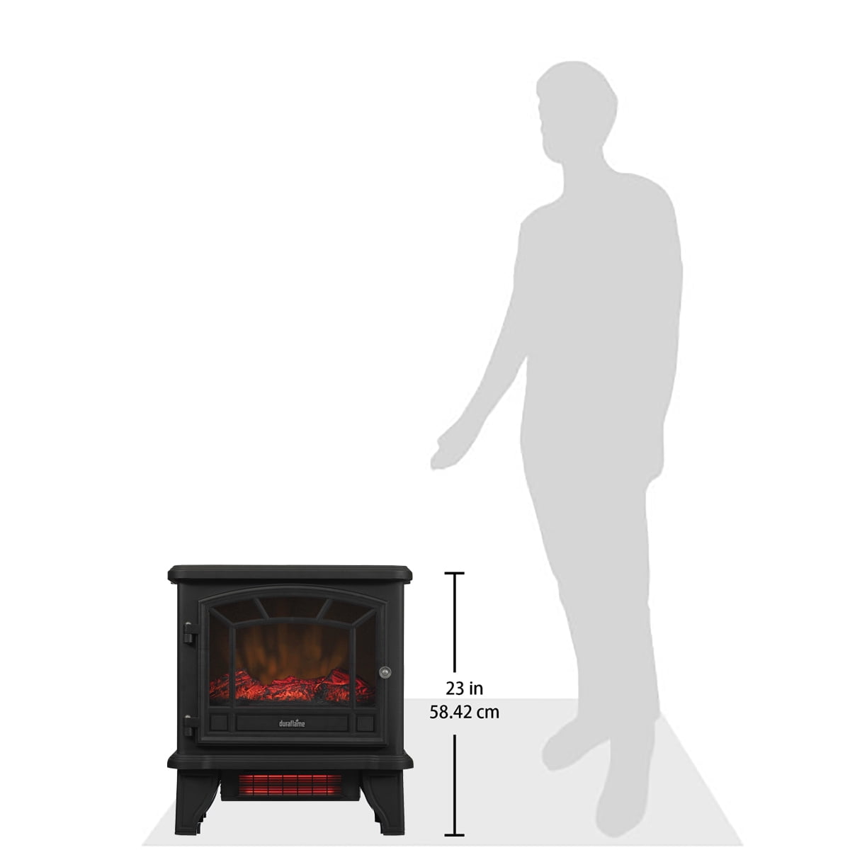 duraflame® Infrared Quartz Electric Fireplace Stove Heater, Black