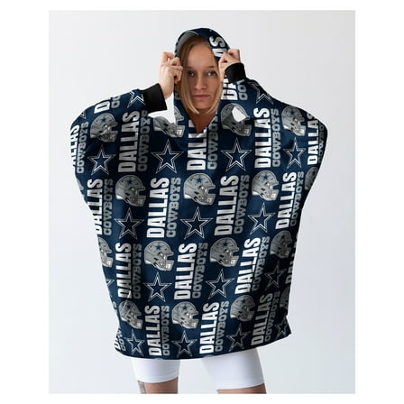 Pegasus Dallas Cowboys Homefield Repeat Logo Wearable Hooded Blanket