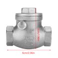 thumbnail image 3 of Cergrey 1/2  DN15 Stainless Steel One Way Swing Check Valve Female Thread WOG 200PSI , 1/2in Swing Check Valve, Stainless Steel Swing Check Valve, 3 of 8