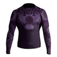 thumbnail image 2 of Men's Nordic Purple IBJJF Approved MMA Rash Guard Small, 2 of 3