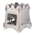thumbnail image 2 of Portable Stainless Steel Firewood Stove - 6.5 x 4.5 x 7.1in Foldable, Windproof for Camping Barbecue & Outdoor Heating, 2 of 6