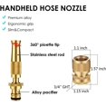 thumbnail image 2 of Garden Hose Nozzle, High Pressure. Water Hose Nozzle Sprayer, Gun, Head. for Washing Cars,Cleaning,Showering Pets & Outdoor Fun,Lawn & Garden,Watering Plants 4.4in, 2 of 5
