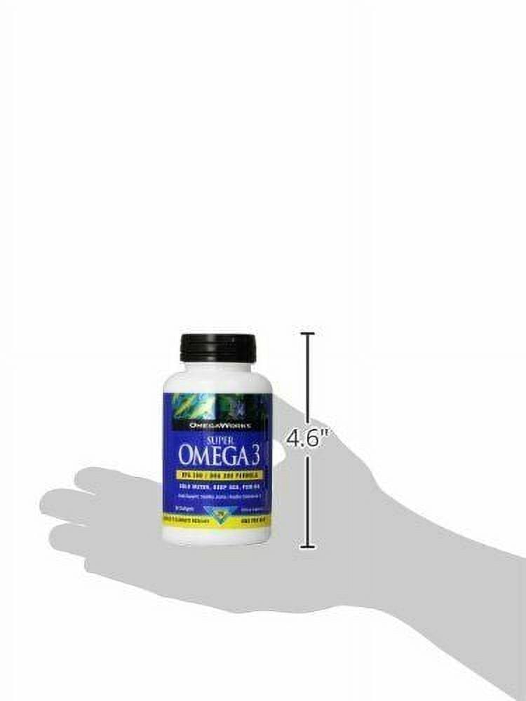 OmegaWorks Super Omega 3 EPA 300 / DHA 200 Formula Fish Oil Softgels 50 Each - (Pack of 6)