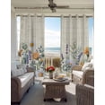 thumbnail image 3 of Watercolor Wildflowers Blackout Curtains 90 Inch Length 2 Panels Set for Living Room Bedroom, Botanical Flowers Eucalyptus Leaf Privacy Window Treatment Thermal Insulated Black Out Drapes 52"x90", 3 of 8