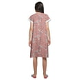 thumbnail image 3 of Moomaya Printed Short Sleeve Nursing Cotton Poplin Womens Sleepwear Night Gown, 3 of 5