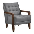 thumbnail image 1 of Pemberly Row Fauteuil d'Appoint Moderne / Contemporain en Cuir, Gris Foncé, 1 of 10