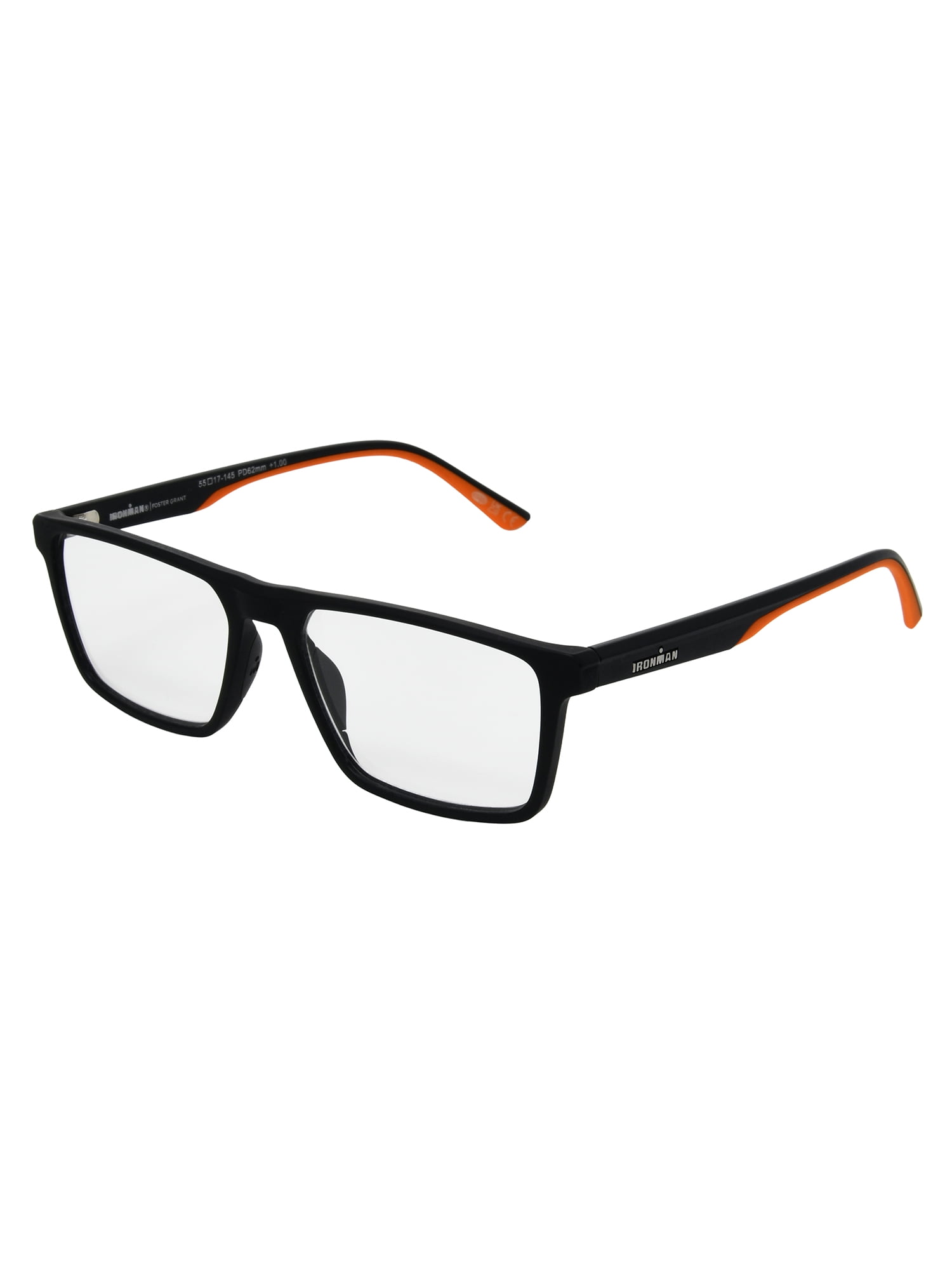 Ironman Black Square Reading Glass +2.50