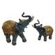 thumbnail image 4 of Colección de esculturas de figuras de elefantes grandes y pequeños, decoración de mesa de 9 y 6,7 pulgadas de alto para estanterías, ligera Azul, 4 of 8