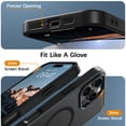 thumbnail image 2 of DUEDUE Magnetic Protective Case for iPhone 16 Pro Max, Black Matte Finish, Military-Grade Drop Protection with Built-in Kickstand, Compatible with MagSafe, 2 of 7