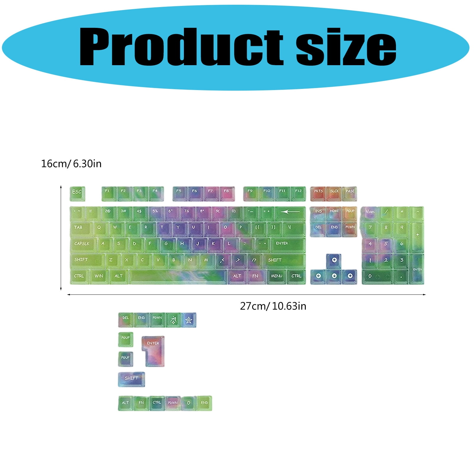 Universals 119 Key Mechanical Keyboards Replacement Keycaps OEM Height Design Durability Construction Anti Slip Grip