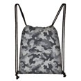 thumbnail image 1 of Drawstring Bag Sport Gym Swim Dance Backpack Waterproof String Clothes Foldable Camouflage Thickened Pack Outdoor Riding Gray, 1 of 5