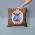 thumbnail image 2 of Carolines Treasures 7132PW1414 Pug Valentines Hearts Fabric Decorative Pillow  14Hx14W multicolor, 2 of 4